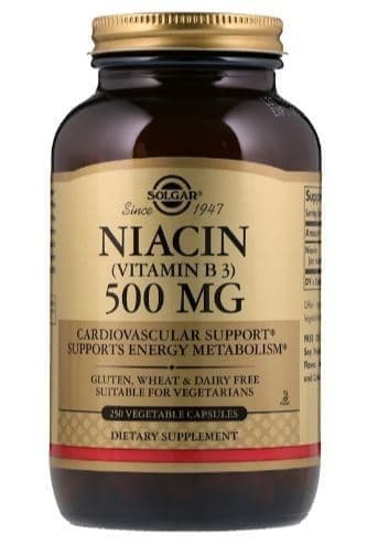 Solgar Niacin (Vitamin B3) 500 mg 100 vcaps