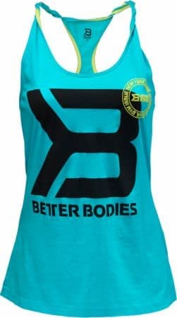 Better Bodies Twisted t-back, майка голубая