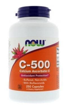 NOW Vitamin C-500 with Rose Hips 250 tabs