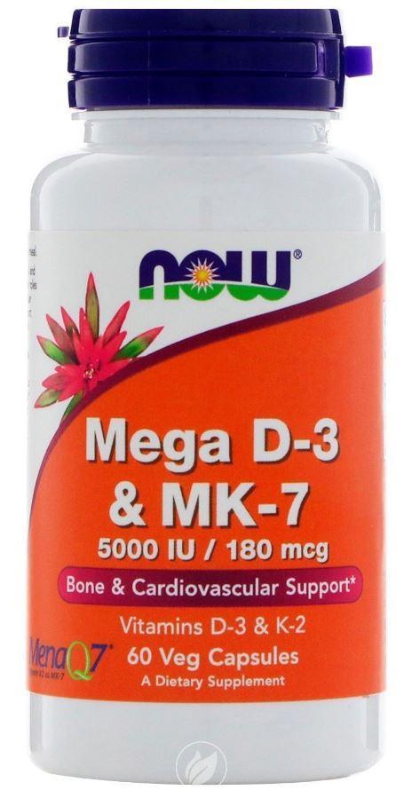 NOW MEGA D-3 & MK-7 120 vcaps