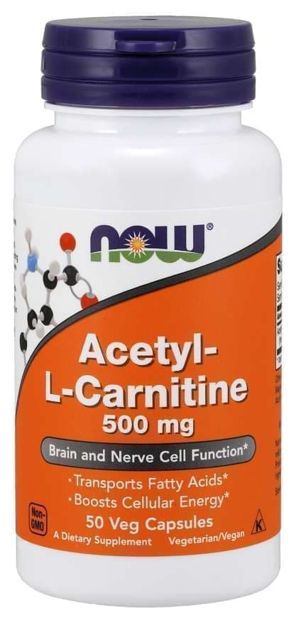NOW Acetyl L-Carnitine 500 mg 50 vcaps