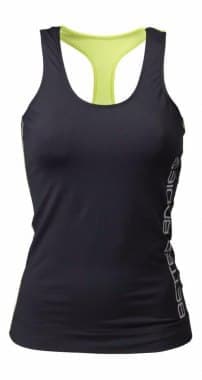 Better Bodies Athlete T-back, майка женская, черная-лайм