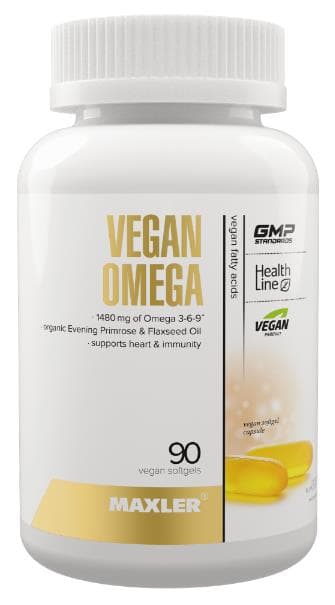 Maxler Omega Vegan 3-6-9 Fatty acid with Evening Primrose 90 softgels