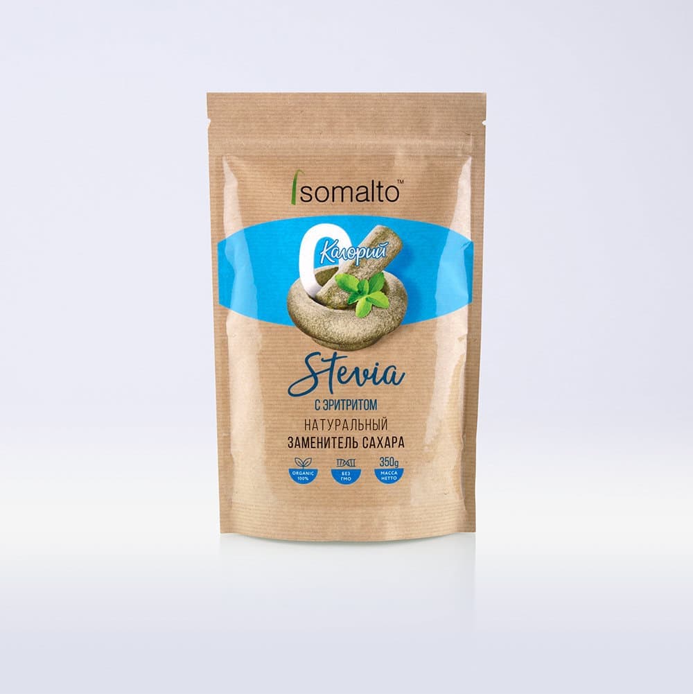 Isomalto Стевия с Эритритолом Заменитель Сахара 350g