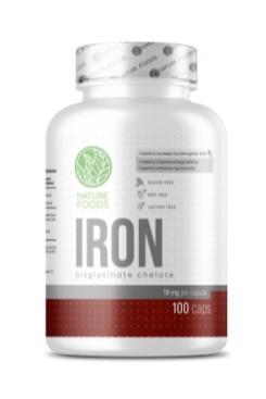 Nature Foods Iron Bisglycinate 18mg 100 caps