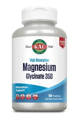 KAL Magnesium Glycinate 350mg 160 vegcaps