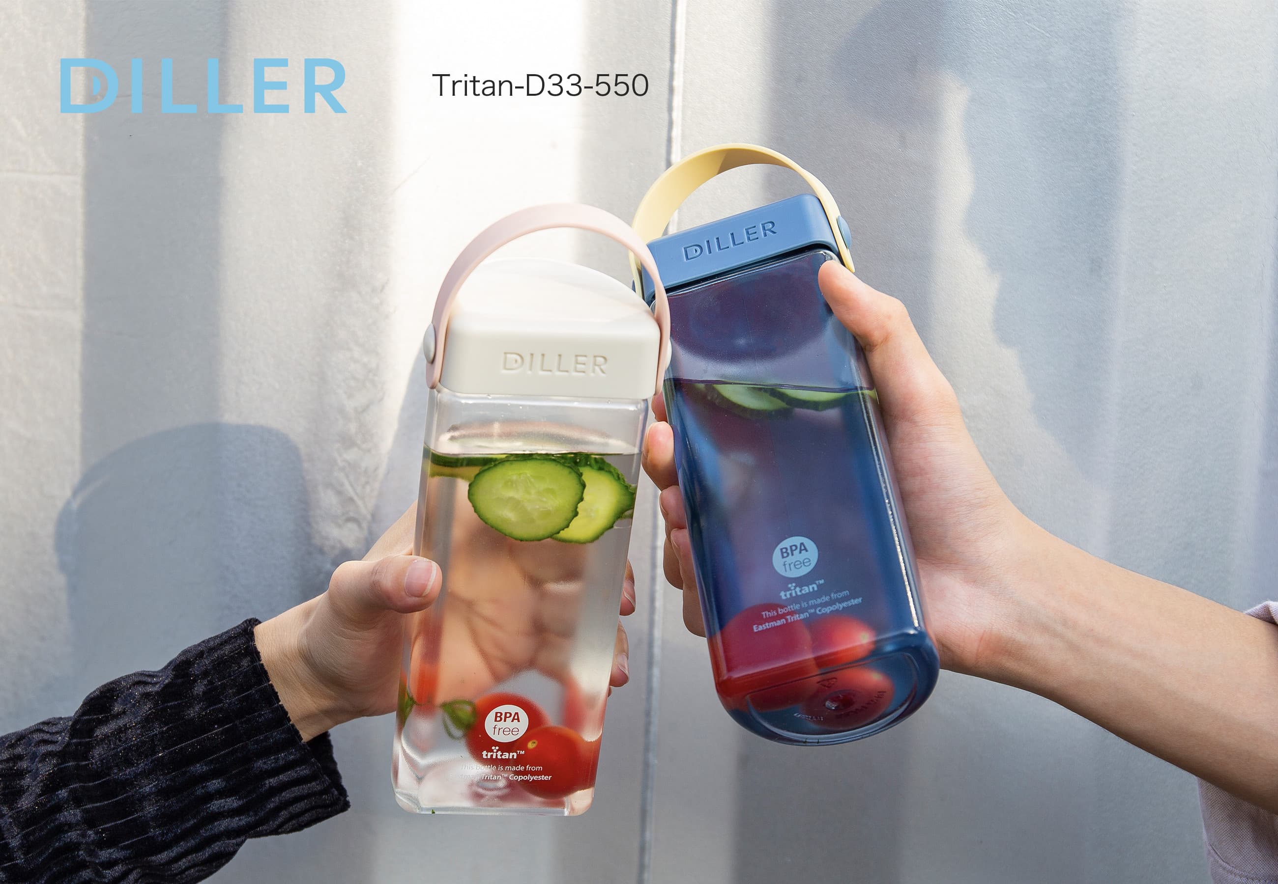 Бутылка для воды Diller D33 550 ml (Белый)