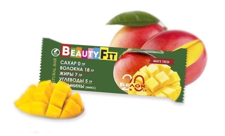 Beauty Fit Низкоуглеводный батончик с протеином 60g